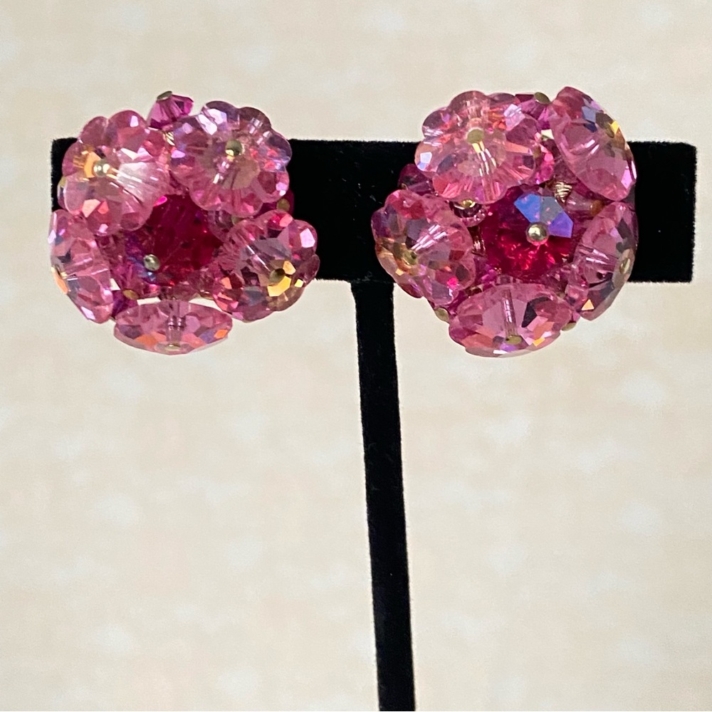 Vendome Floral Crystal Clip-On Earrings